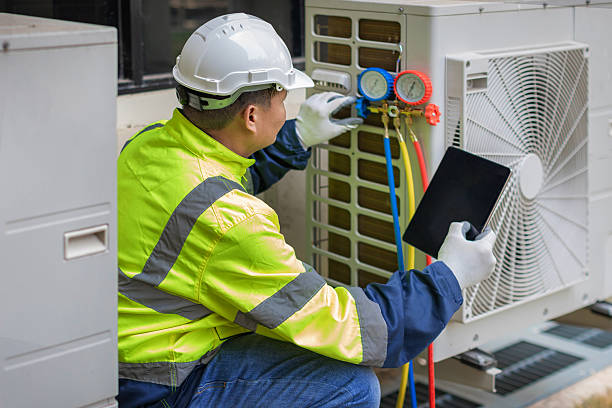 Professional Hvac technician working in Bridgewater, MA